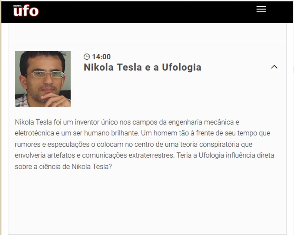 Ednei Procópio ministra palestra sobre Nikola Tesla