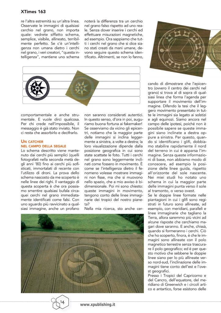 CROP CIRCLES | Note da un pentagramma: Lo schema nascosto negli agroflifi nelle piantagioni e lórigine del fenomeno (XTimes Magazine Edição 163)
