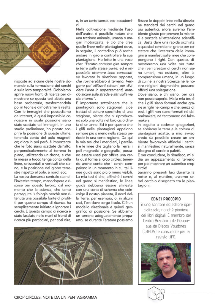 CROP CIRCLES | Note da un pentagramma: Lo schema nascosto negli agroflifi nelle piantagioni e lórigine del fenomeno (XTimes Magazine Edição 163)