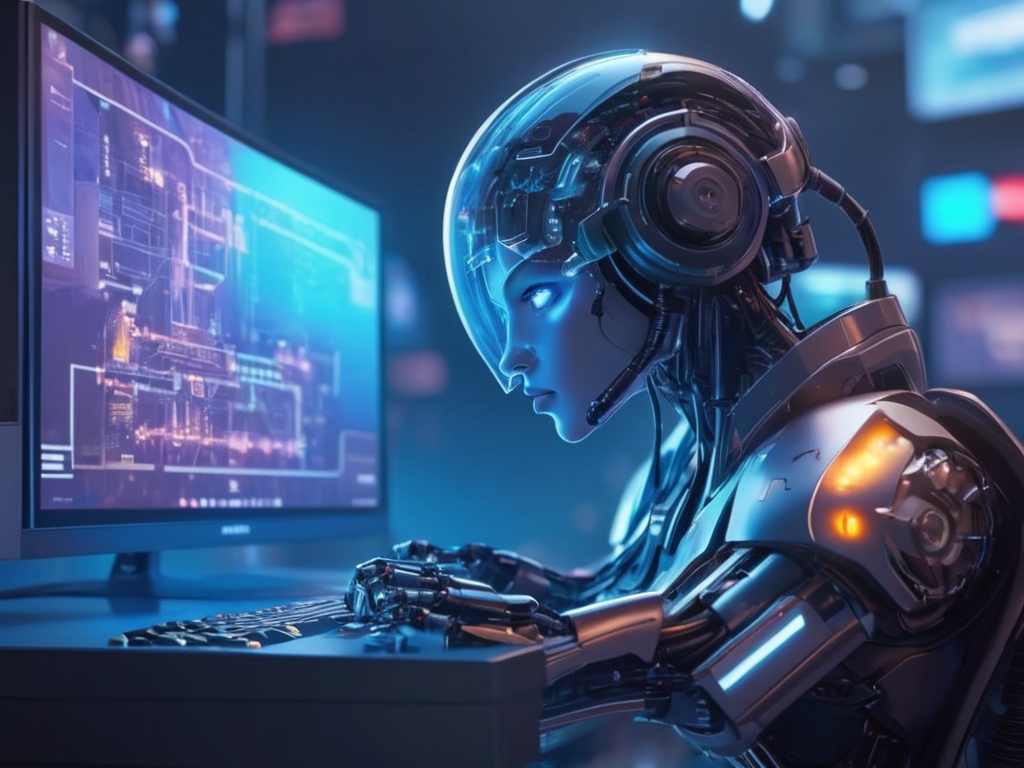 Imagem criada por Leonardo.ai à partir do seguinte prompt: "Generative Artificial Intelligence playing VideoGames"