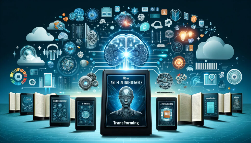 Imagem criada com DALL-e a partir do tema: “Como a Inteligência Artificial Está Transformando o Mercado de eBooks”