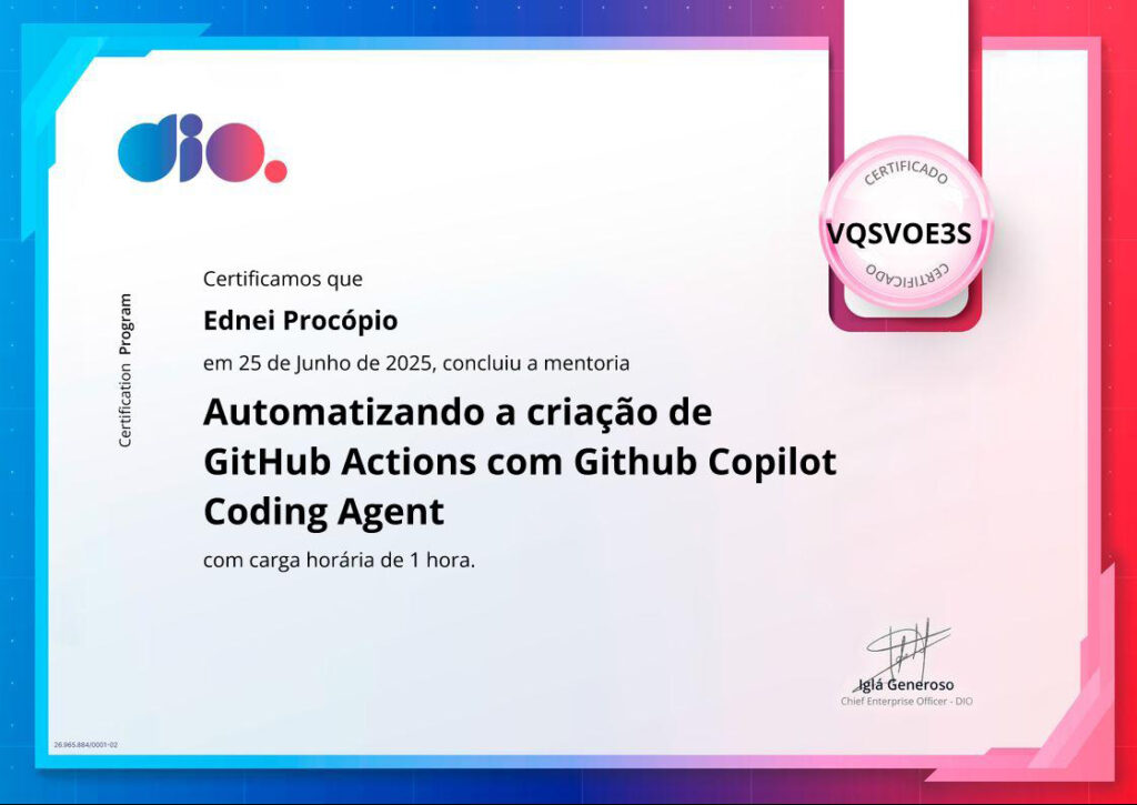 Automatizando a criação de GitHub Actions com Github Copilot Coding Agent​