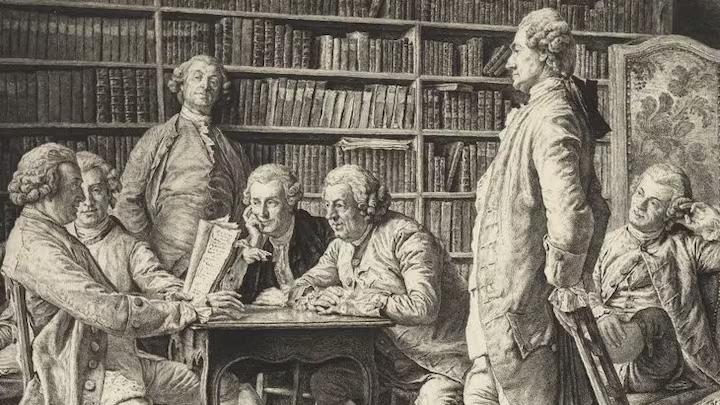 La lecture chez Diderot, détail d’une gravure de Louis Monziès d’après une peinture d’Ernest Meissonier | PHOTO: Bibliothèque nationale de France