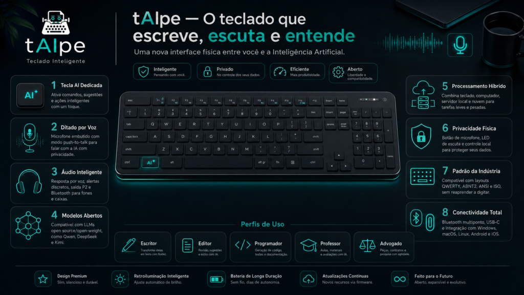 Conceito do tAIpe, o teclado inteligente