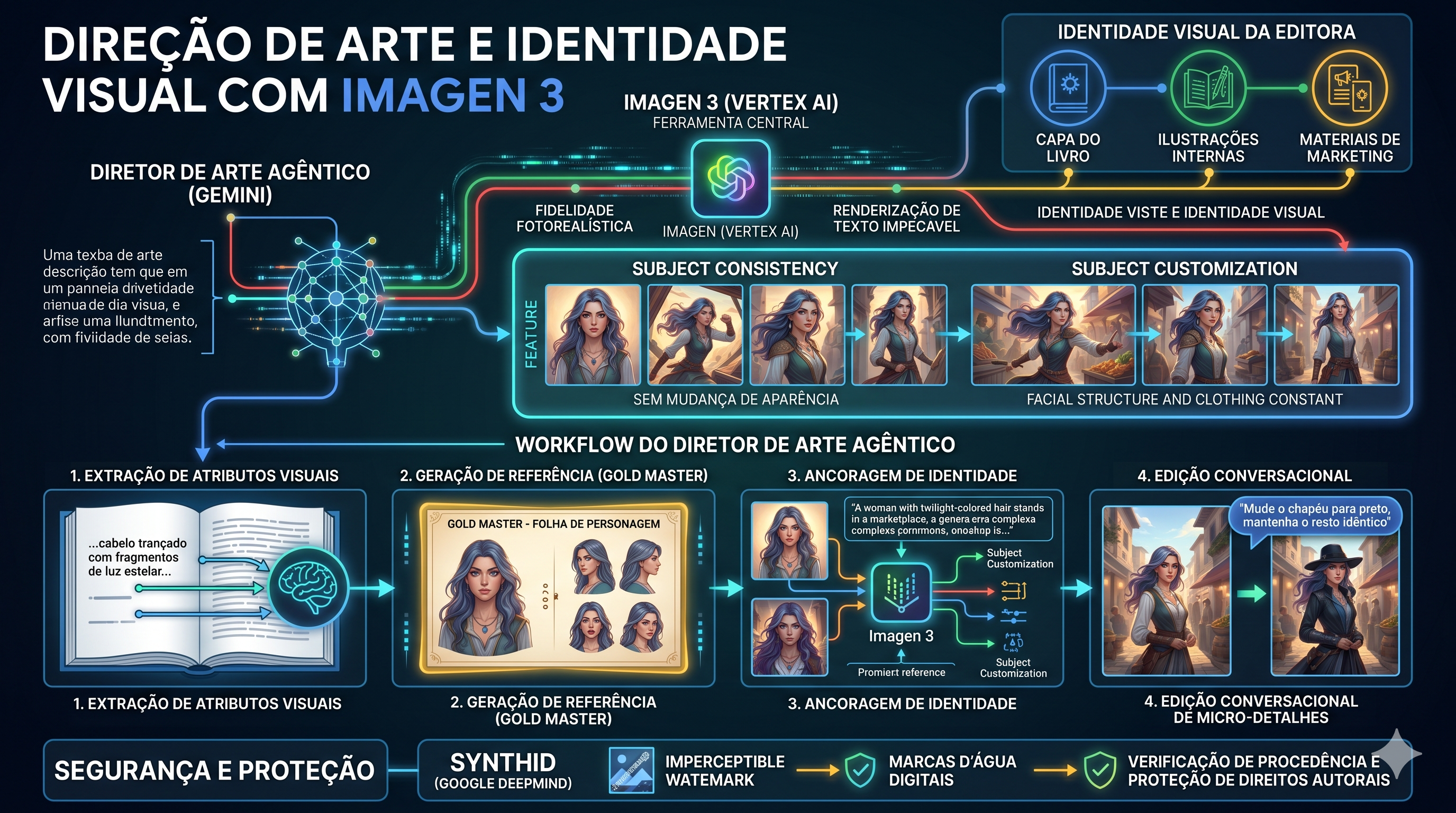 Direção de arte e identidade visual com Imagen 3