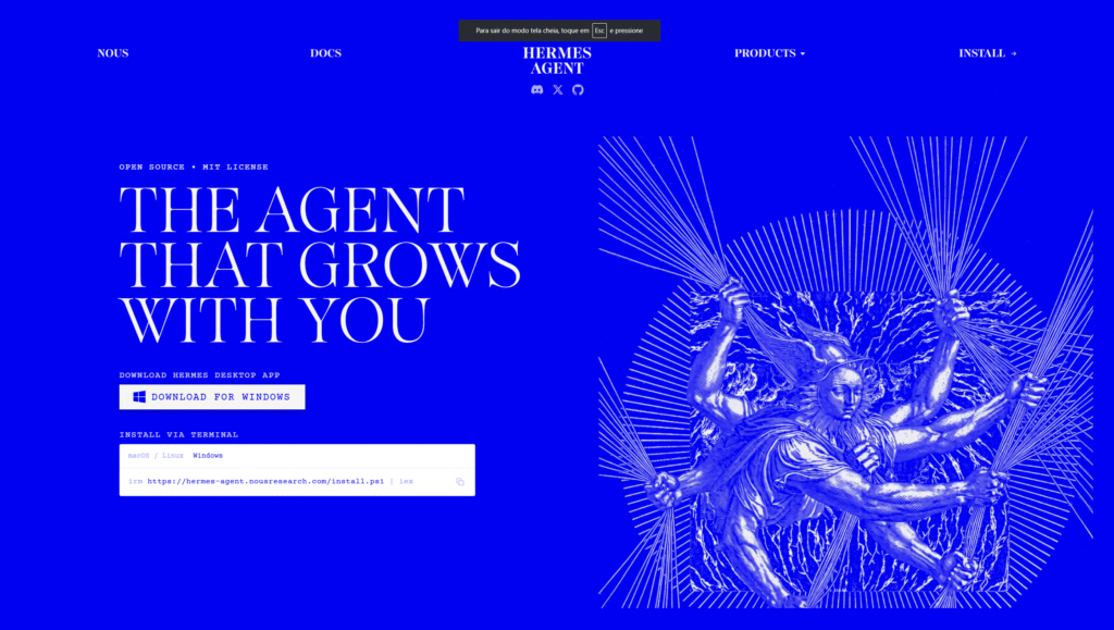 https://hermes-agent.nousresearch.com/