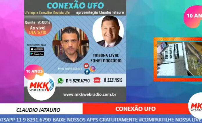 Programa CONEXÃO UFO, com apresentação de Claudio Iatauro, entrevista Ednei Procópio