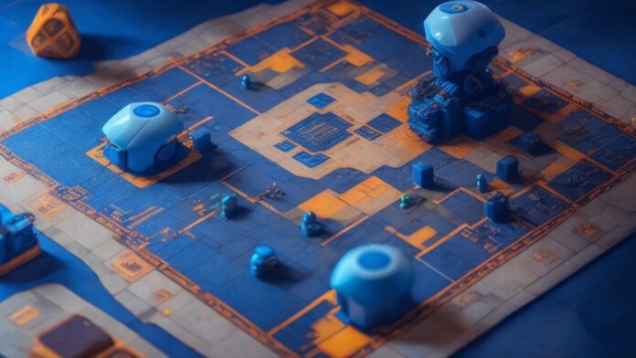 PROMPT: A board game created by an artificial intelligence (by Leonardo,ai)