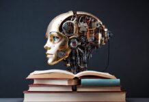 Imagem criada com Leonardo.ai à partir do PROMPT: "Books and Artificial Intelligence"