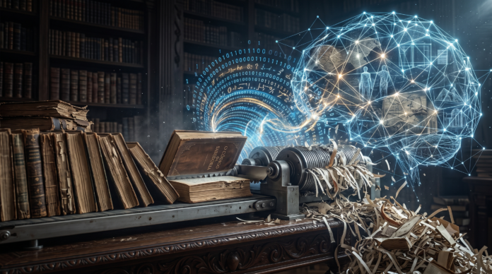 A Destruição de Livros Físicos para o Treino de Inteligência Artificial